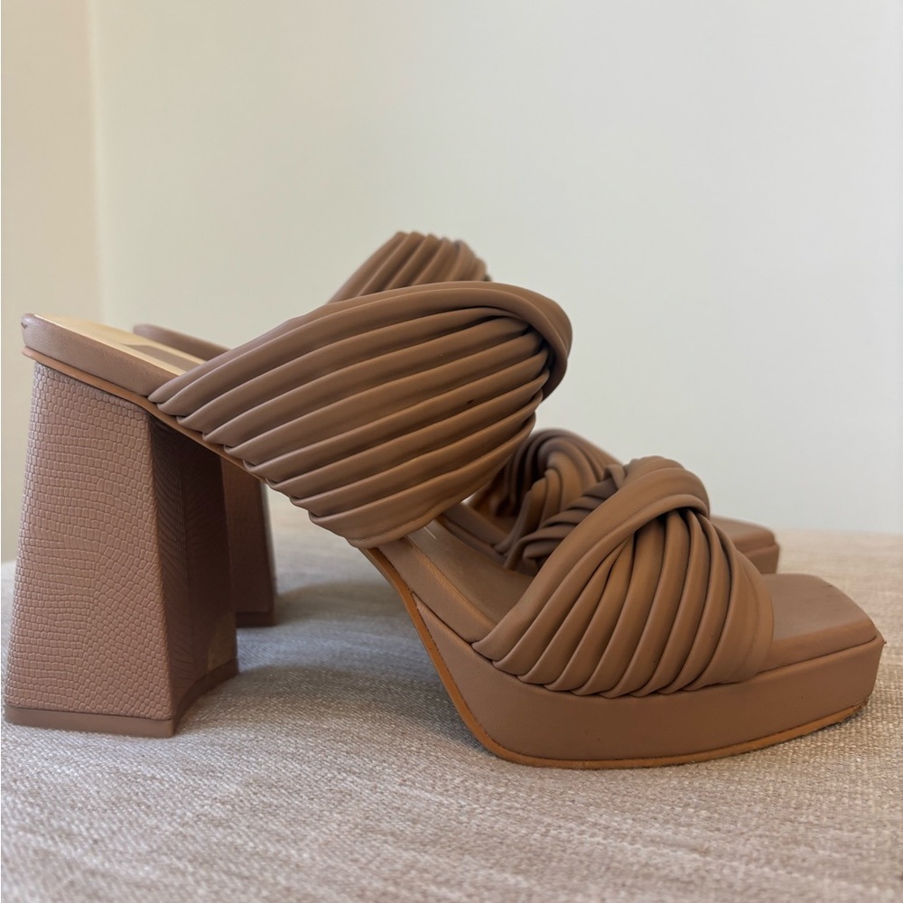 Dolce Vita Leather Platform Mule Sandals